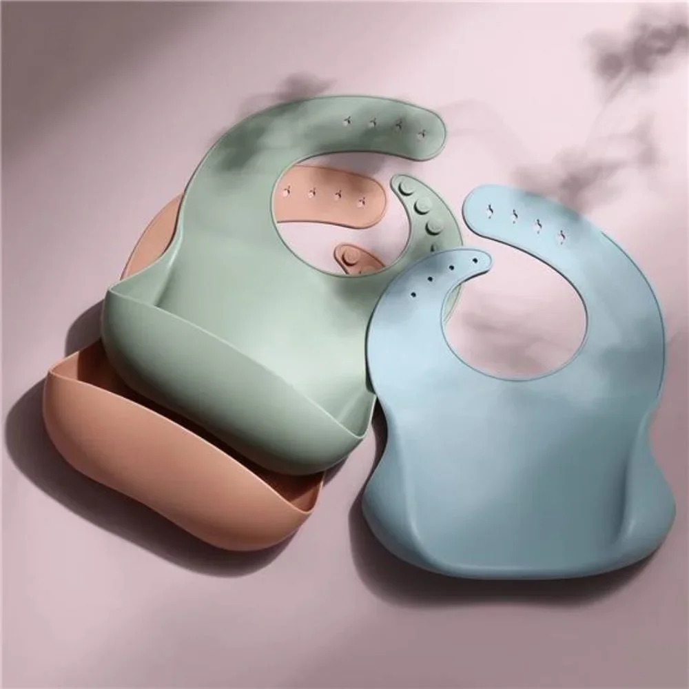 3 Pack - Silicone Baby Bibs for Babies & Toddlers Set of 3, BPA Free
